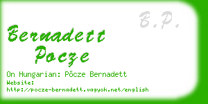 bernadett pocze business card