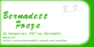 bernadett pocze business card